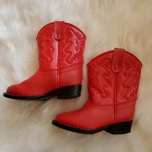 Cowgirl cowboy boots with small heel